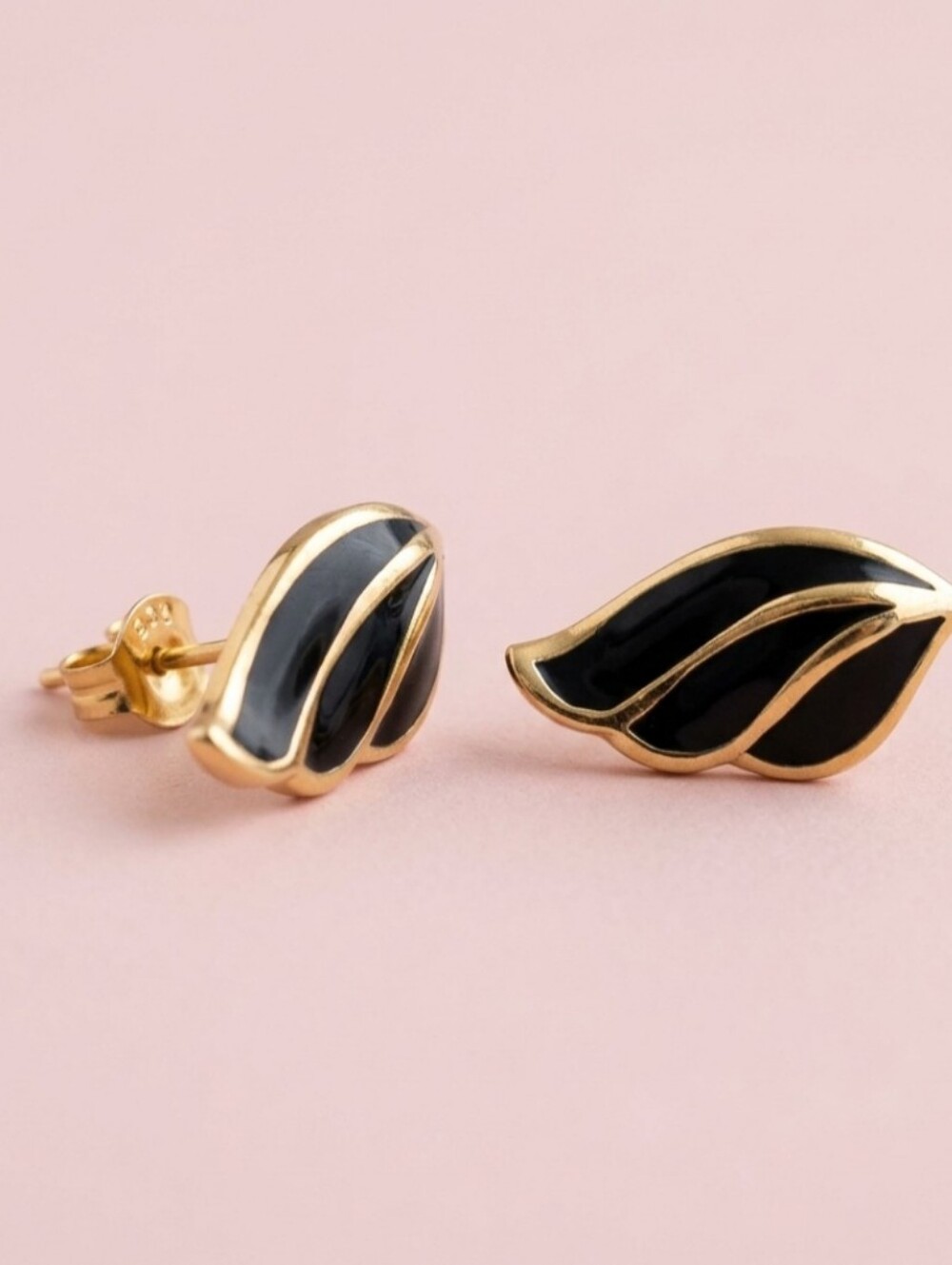 Vintage Monet Navy & Gold Statement Earrings Like New